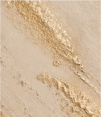 Gold textured plaster surface